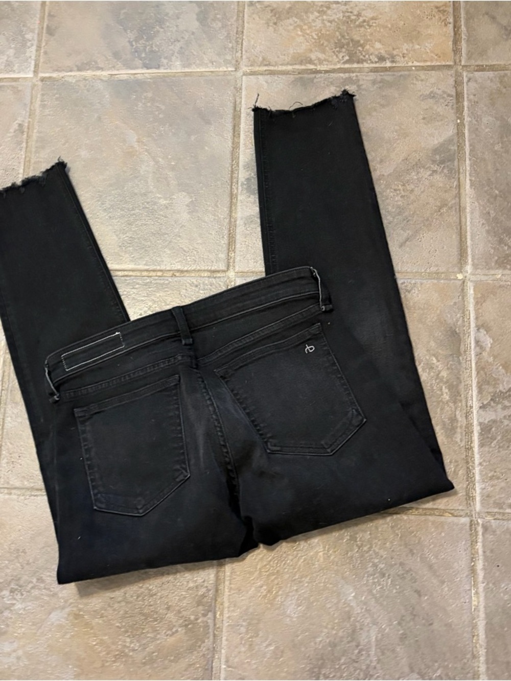 rag & bone Black Distressed Ankle Jeans - Picture 9 of 9